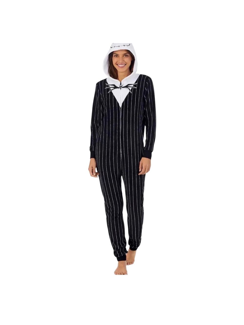 Disney Nightmare Before Christmas Jack Skellington Union Suit XL 16-18 Bat Bow